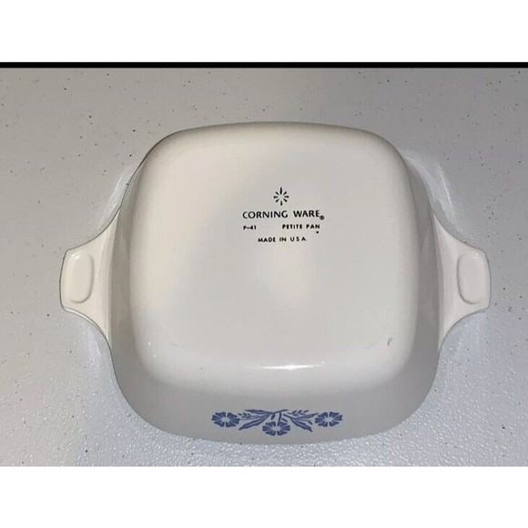 Corning Ware BLUE CORNFLOWER P-41-b Petite Pan Casserole Dish No Lid VINTAGE! - Picture 3 of 8